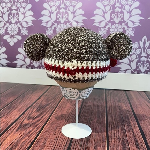 Crochet Sock Monkey Inspired Hat - Picture 5 of 5